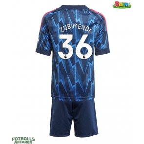 Arsenal Martin Zubimendi #36 Bortaställ Barn 2025-26 Kortärmad (+ Korta byxor)